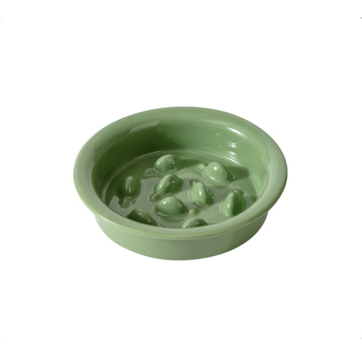 Little Fish Ceramic Slow Feeder Bowl for Cats & Small Dogs
