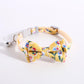 Adjustable Floral Bowtie Collar with Bell
