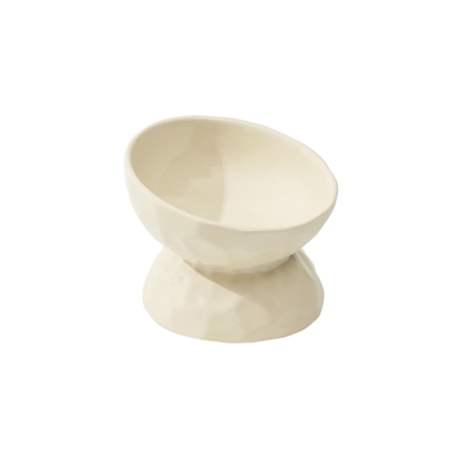 Ceramic Raised Pet Bowl for Cats and Dogs