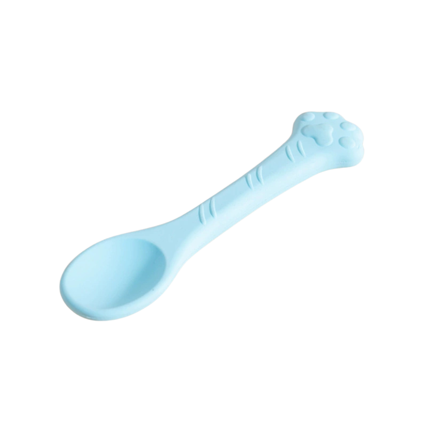 Paw-Shaped Colourful Silicone Pet Feeding Spoon