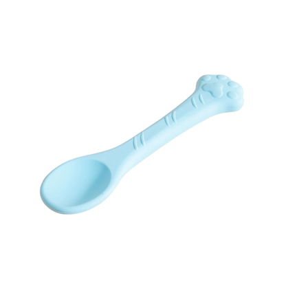 Paw-Shaped Colourful Silicone Pet Feeding Spoon