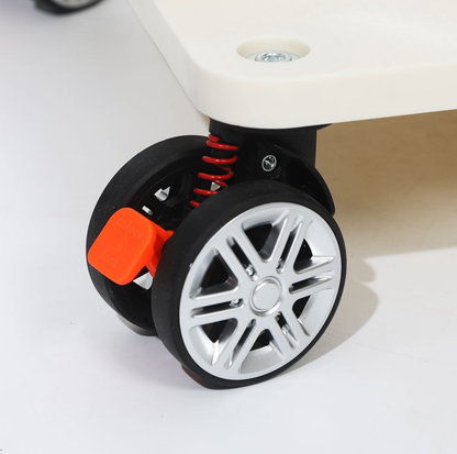 Double-Decker Trolley Pet Carrier Bag with Storage Pockets
