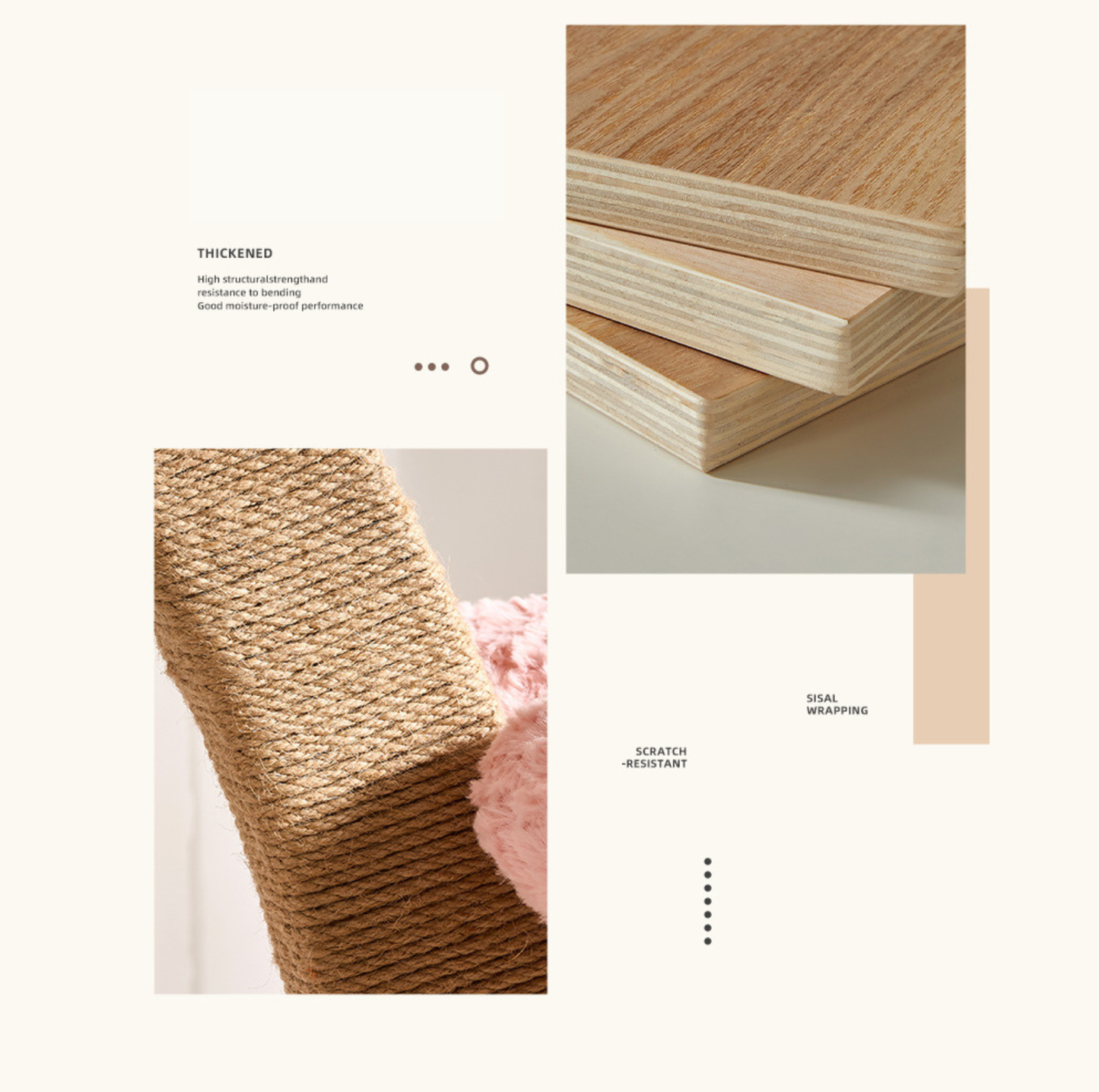 Flower Series Cat Tree – White Bloom (2 Platforms)