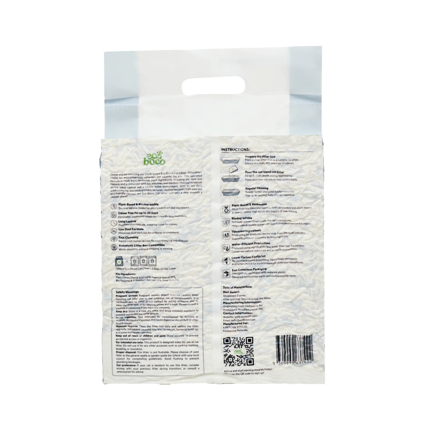 Ecoboco Blend Cat Litter 3kg - Tofu+Tapioca