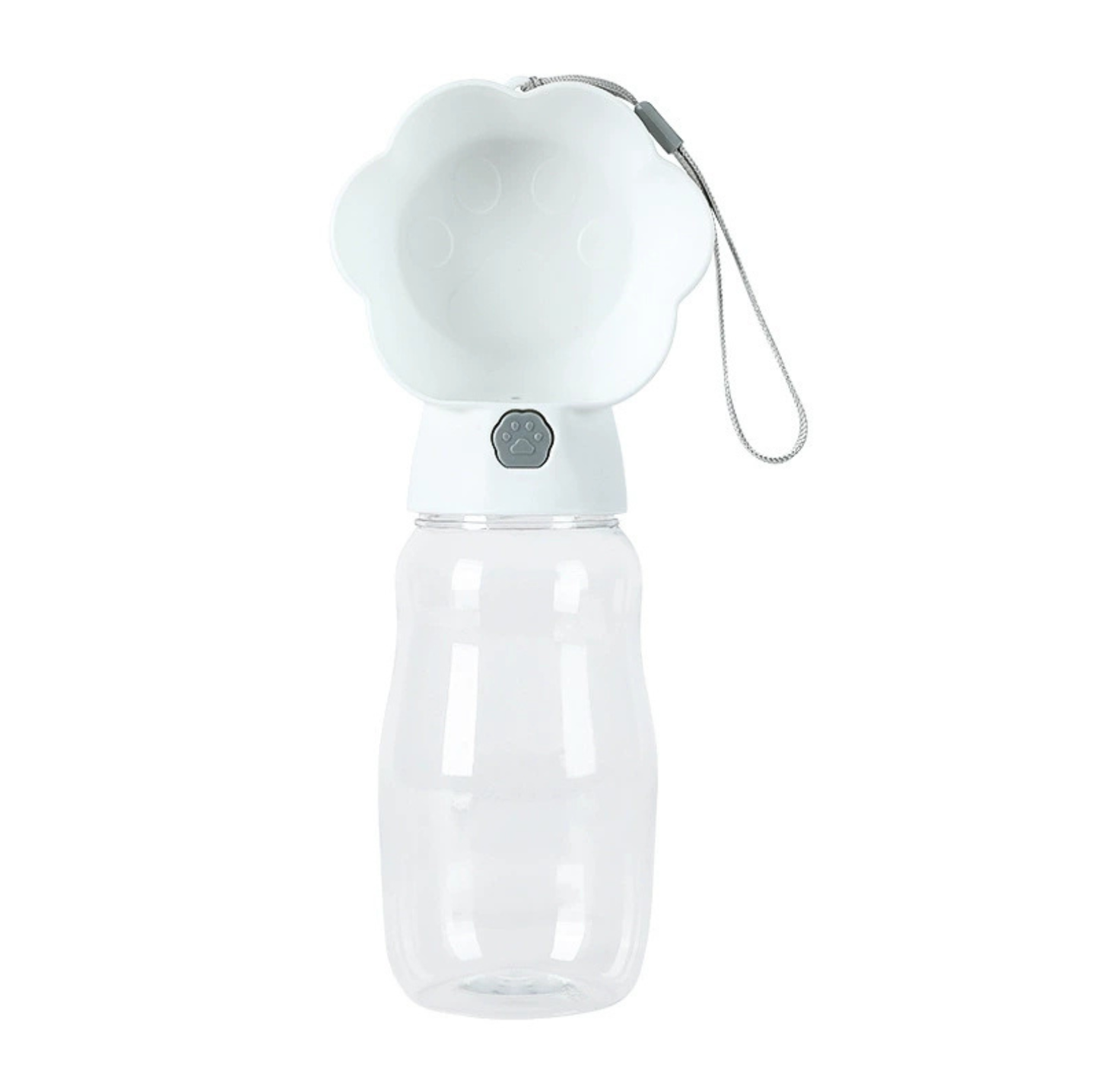 Paw-Shaped Portable Pet Water & Food Bottle – 2-in-1 Travel Dispenser