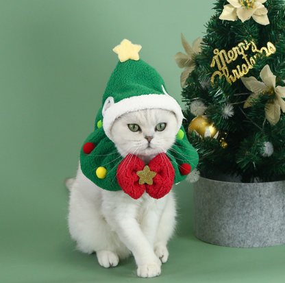 Christmas Pet Hat & Scarf Bundle – Festive Tie-On Set