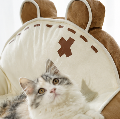 Bear Hug Plush Cat Sofa Bed