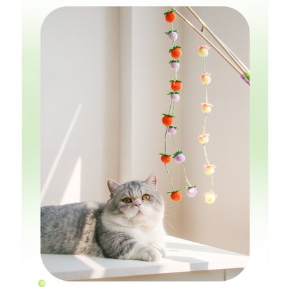 Fruit Garland Interactive Cat Teaser Wand