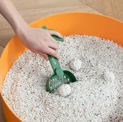 Vetreska Orange Styled Round Shape Open Cat Litter Box