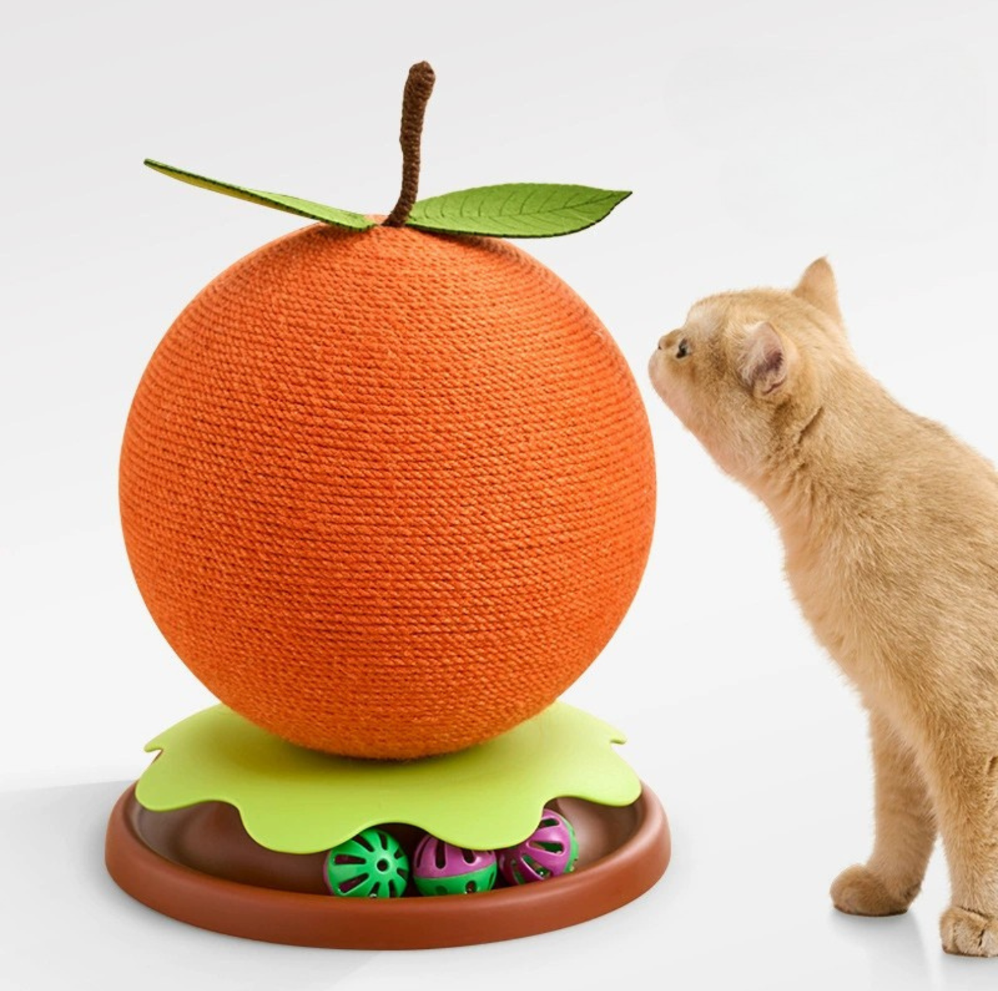 Sisal Ball Cat Scratcher with Track Toy