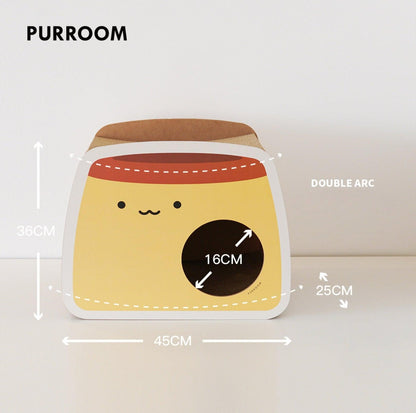 PURROOM Pudding-Themed Cat Comfort Bundle