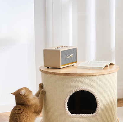 Multifunctional Woven Sisal Cat House – Side Table or Stool