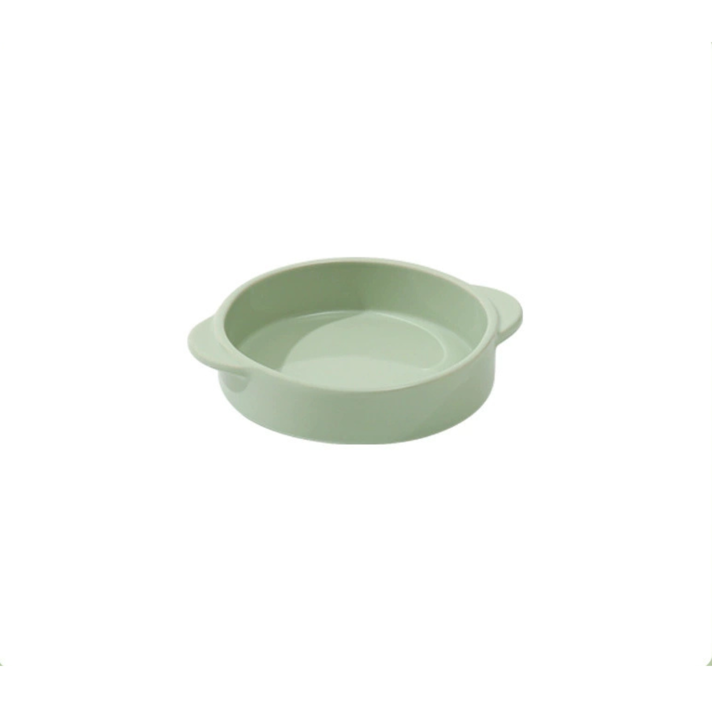 Dual-Handle Ceramic Pet Feeding Bowl