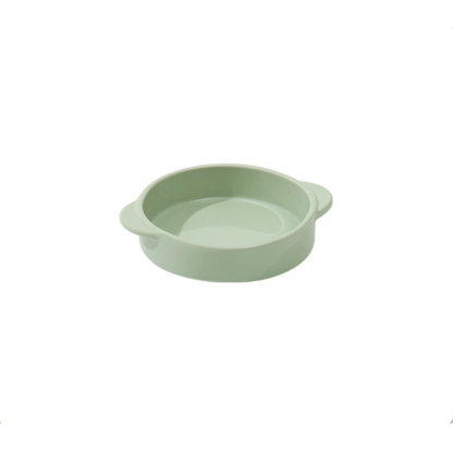 Dual-Handle Ceramic Pet Feeding Bowl
