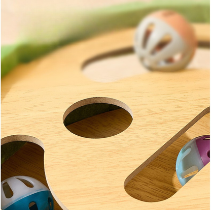 Felt Cat Puzzle Toy with Scratching Pole