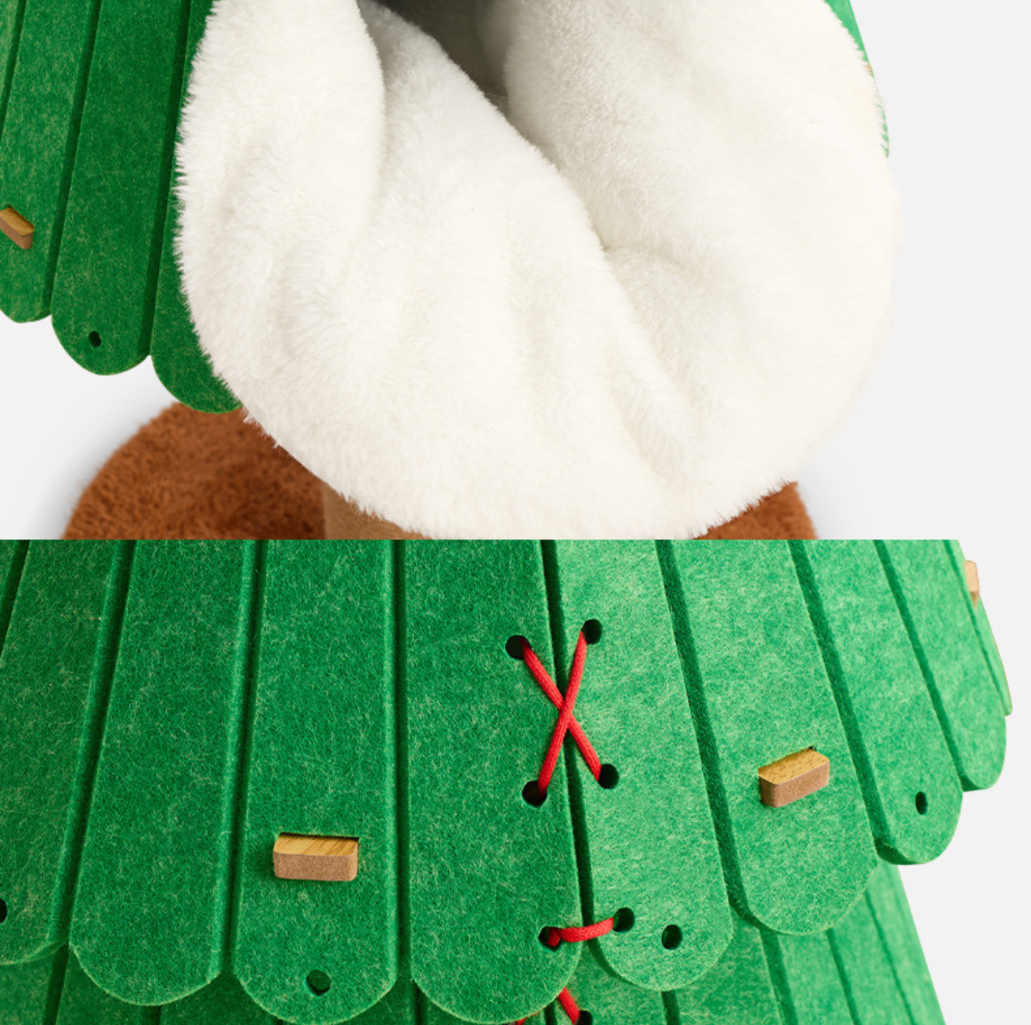 Felt Fabric Christmas Tree Cat Climbing Tower