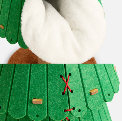Felt Fabric Christmas Tree Cat Climbing Tower