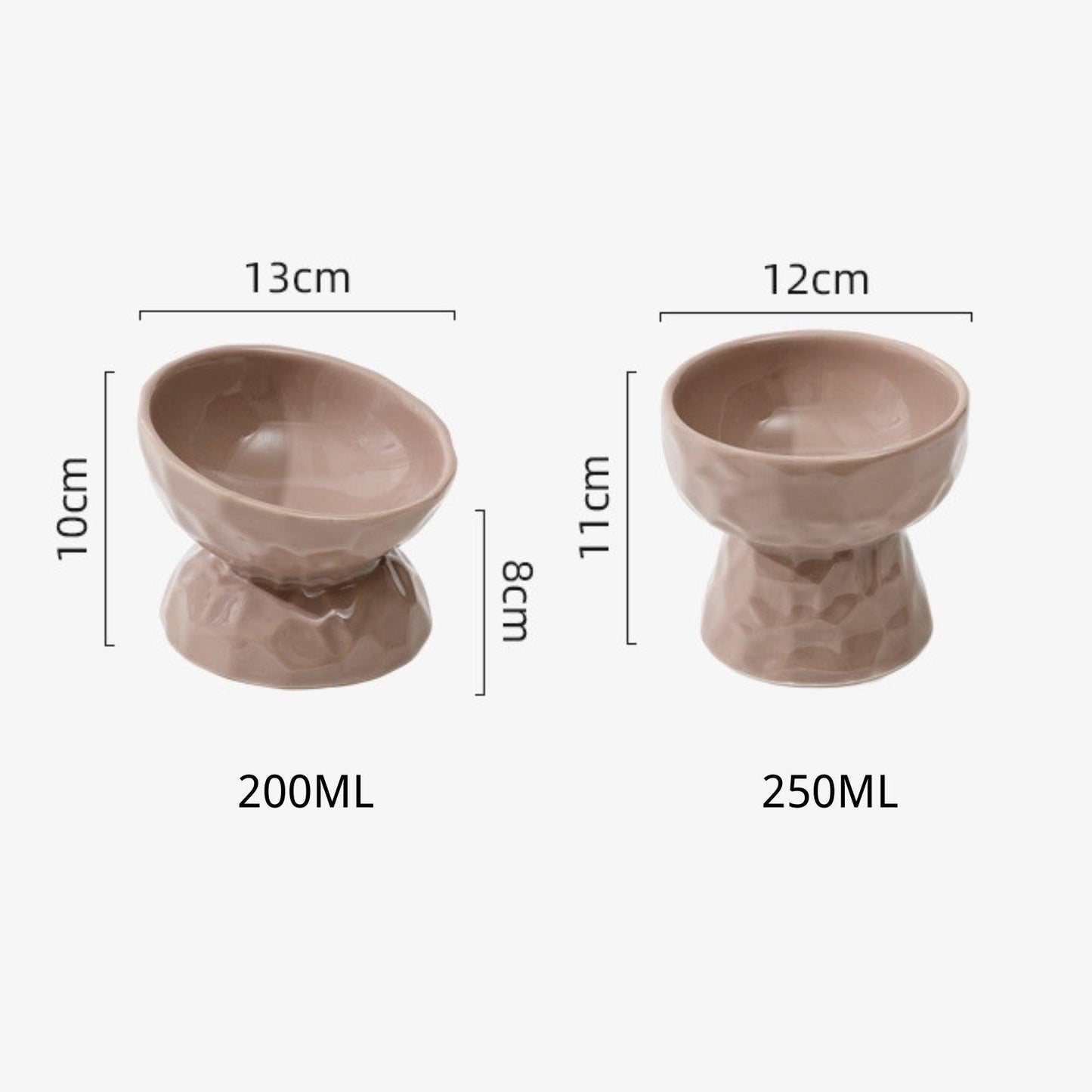 Ceramic Raised Pet Bowl for Cats and Dogs