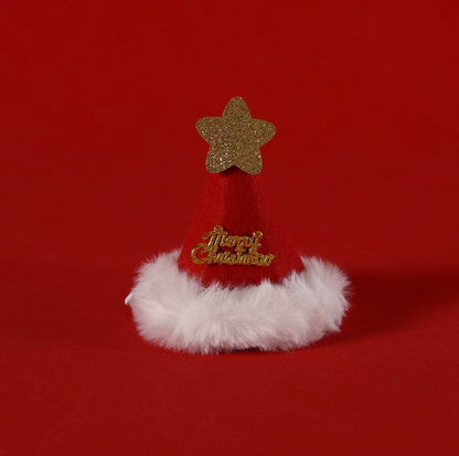 Christmas Pet Bandana and Star Hat Set