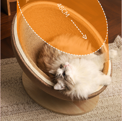 Eggshell-Shaped Sisal Cat Scratcher Nest