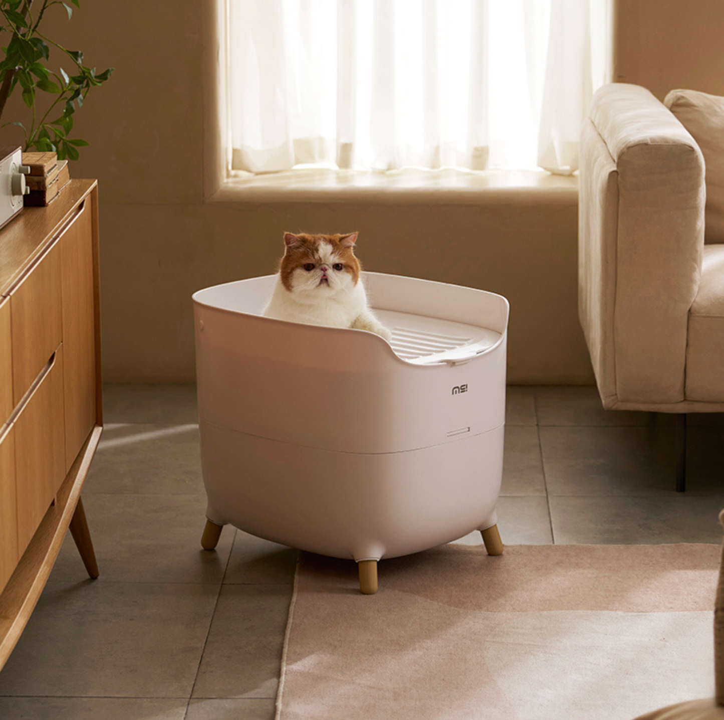MakeSure Mochi Top-Entry Cat Litter Box 100L