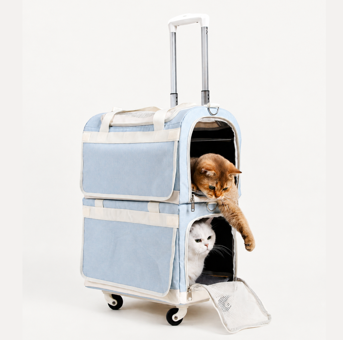 Double-Decker Detachable Pet Carrier Stroller