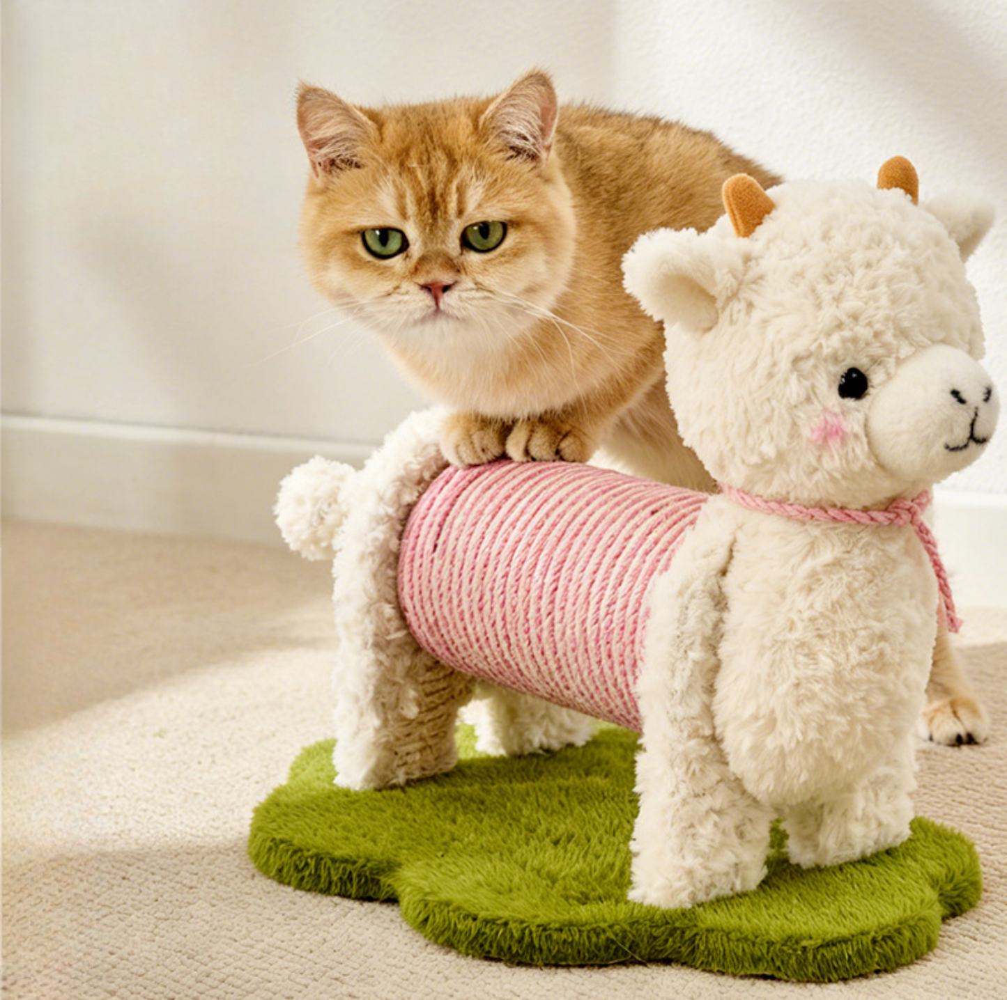 Alpaca Rotating Sisal Cat Scratcher Toy