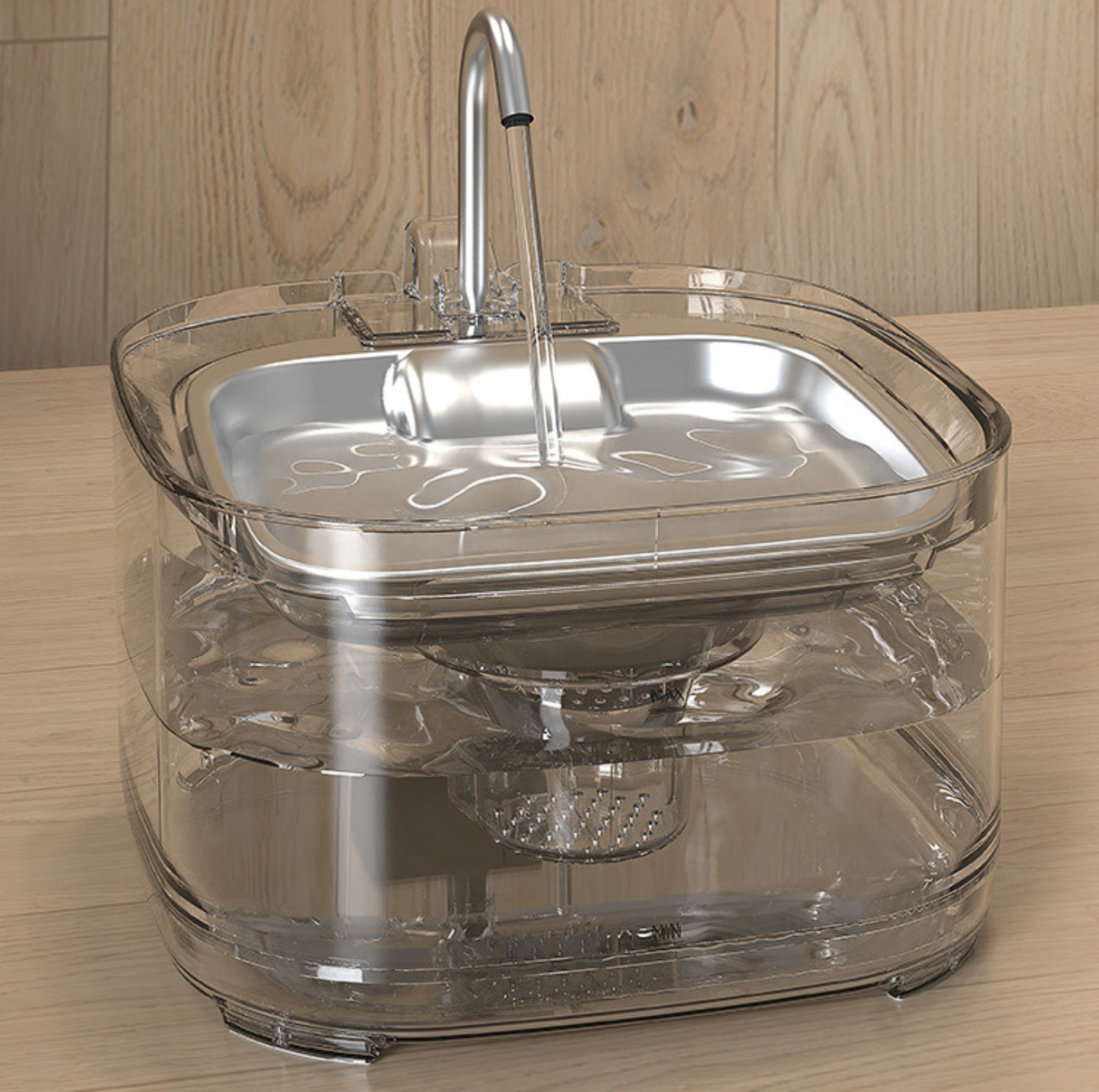 3.2L Automatic Pet Water Fountain – Stainless Steel Top