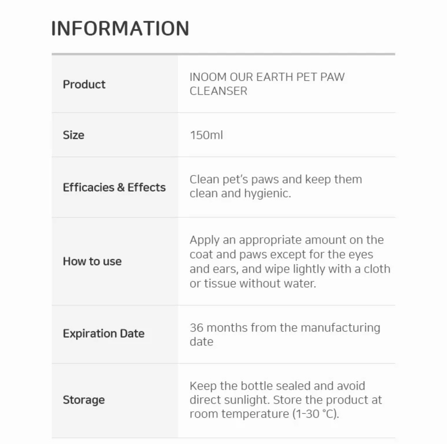 INOOM OUR EARTH Plant-Based Pet Paw Cleaner – Vegan, Cruelty-Free