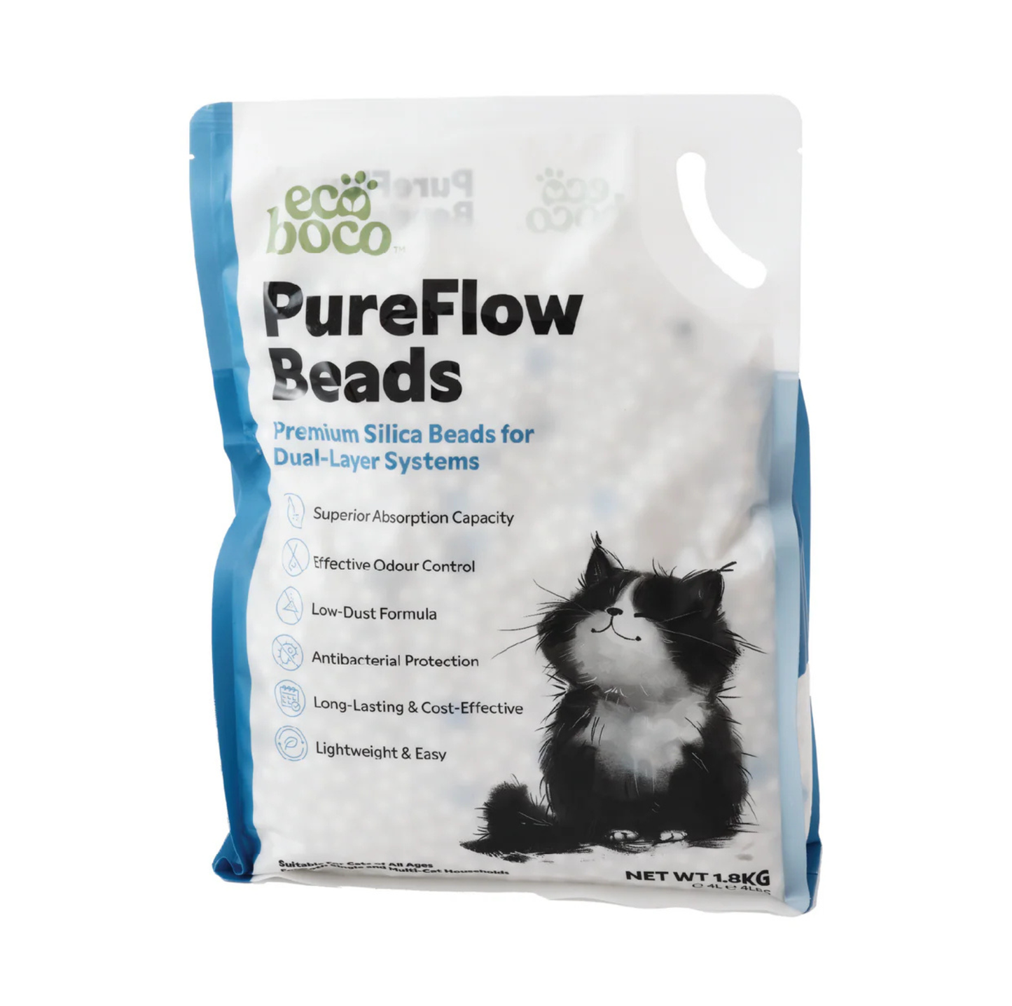 Ecoboco Pure Flow Double-Layer Cat Litter Box and Cat Litter System