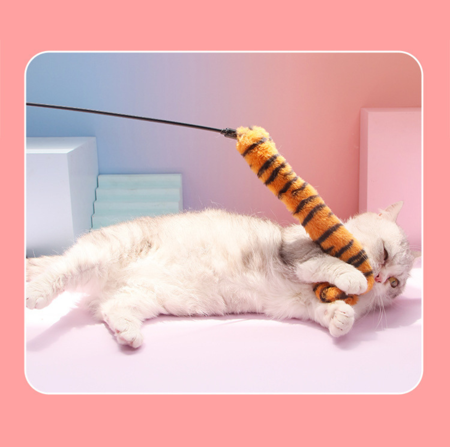 Fluffy Long Tail Interactive Cat Wand