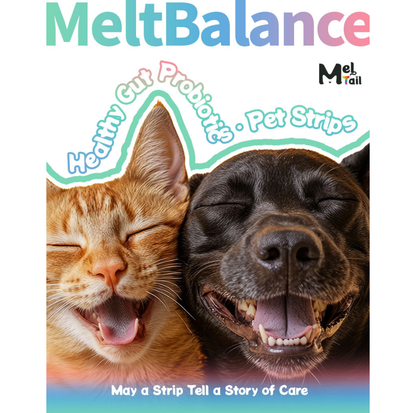 Meltail MeltBalance - Healthy Gut Probiotic Oral Strips for Dogs & Cats