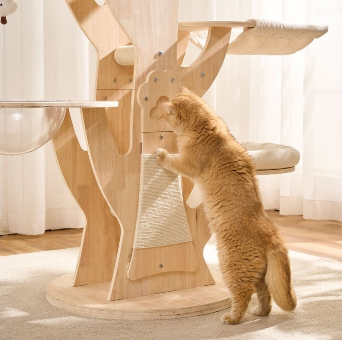 Treehouse Solid Wood Cat Villa Tower – 165 cm