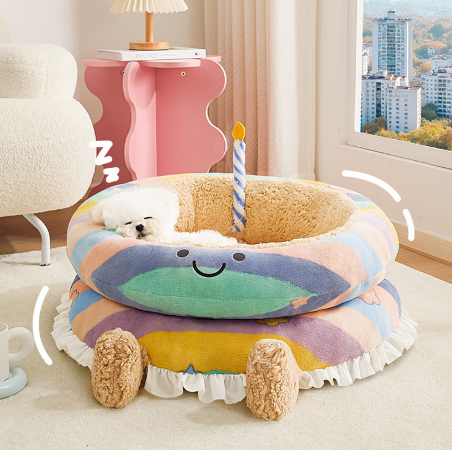 Double-Layer Cake Pet Bed – Deep-Sleep