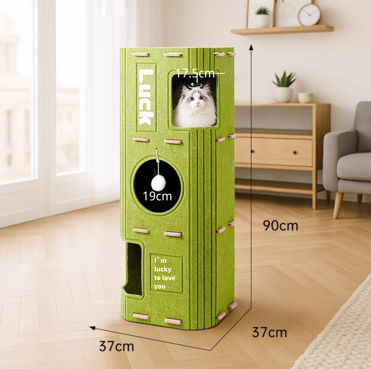 Three-Tier Felt Cat Climbing Tower