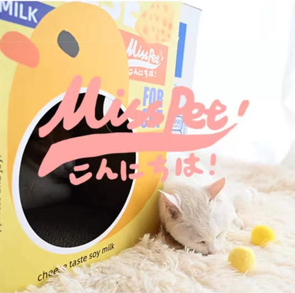 Misspet Soy Milk Box Cat Scratcher