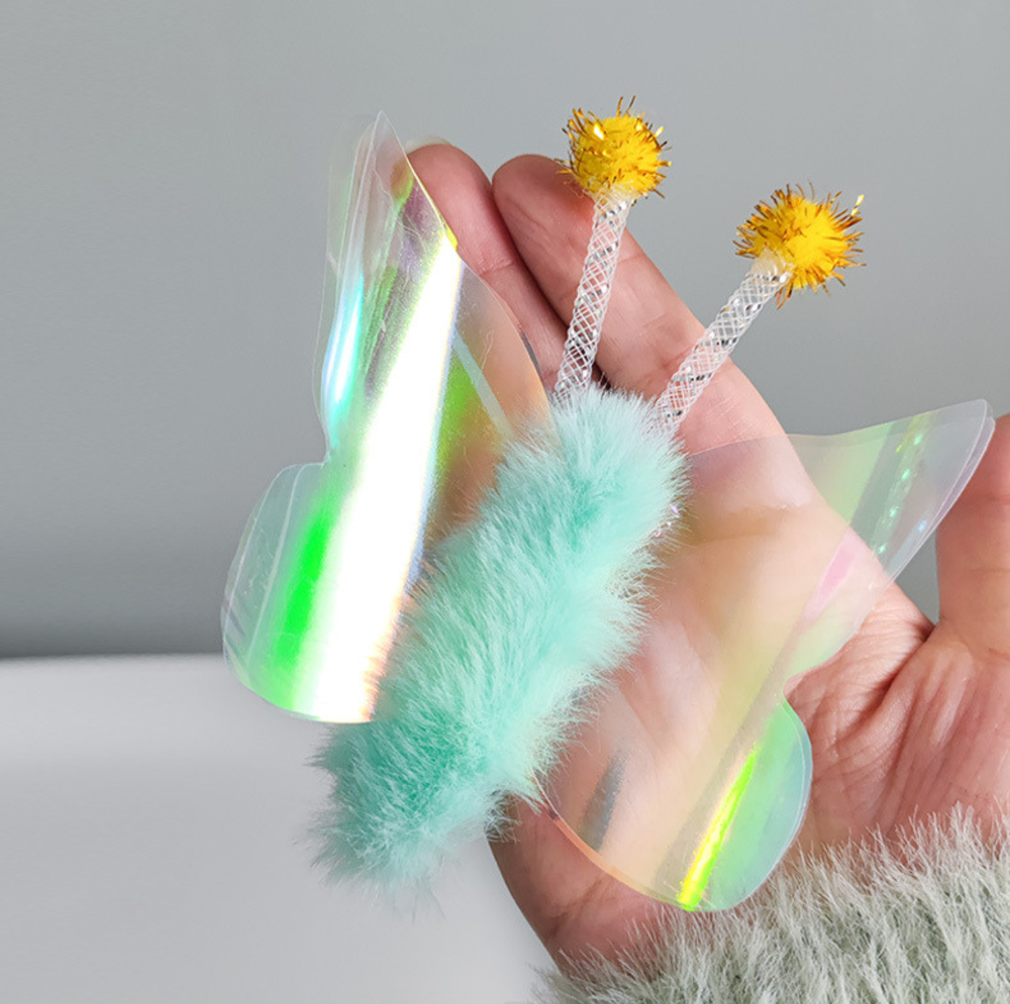 Shiny Butterfly Telescopic Cat Wand