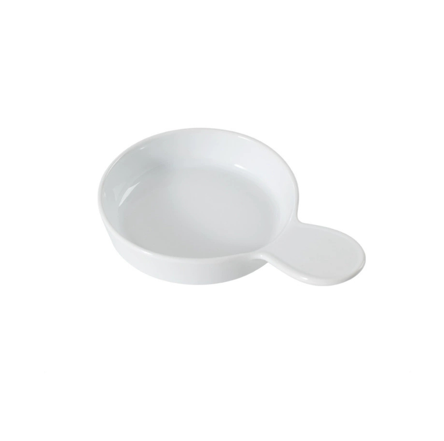 Pan-Style Ceramic Pet Feeding Bowl with Handle