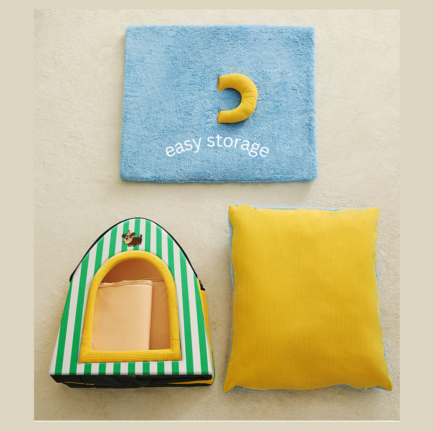 Cosy Cabin-Style Enclosed Pet House with Carry Handle