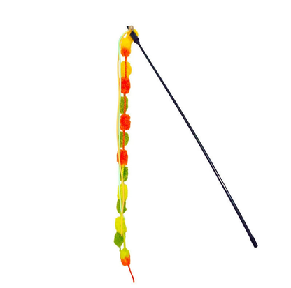 Pom-Pom Tassel Cat Teaser Wand with Bell