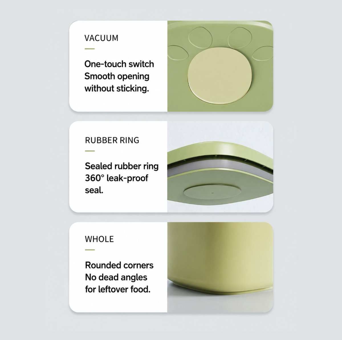 One-Touch Airtight Pet Food Storage Container