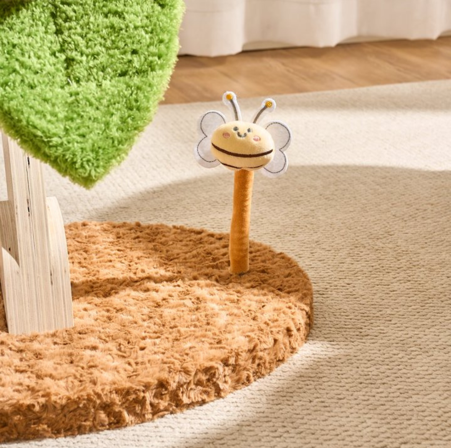 Chomper Bloom Cat Tree with Sisal Scratcher & Spring Toy – Orange