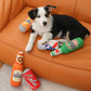 Sippin' Smiles Plush Pet Chewing Toy Set with Interactive Squeakers