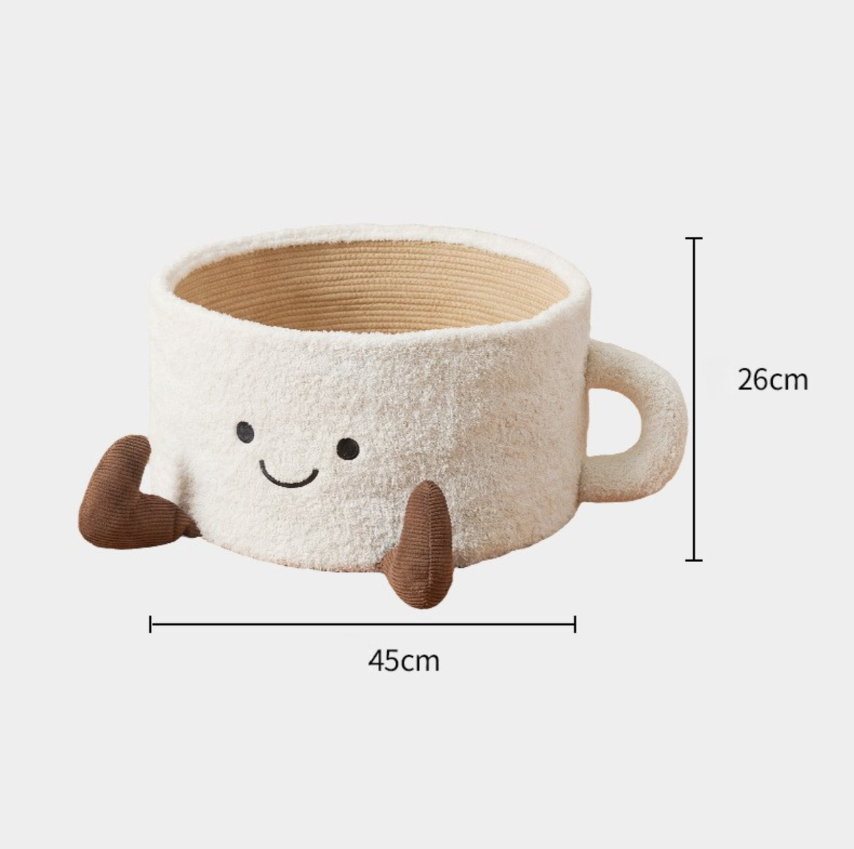 Tea Cup Pet Bed with Cotton Rope Mat