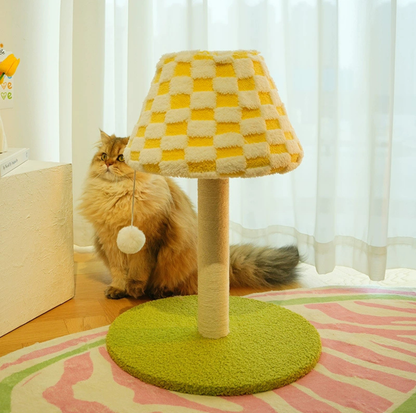 Table Lamp Style Cat Scratching Post with Hanging Toy