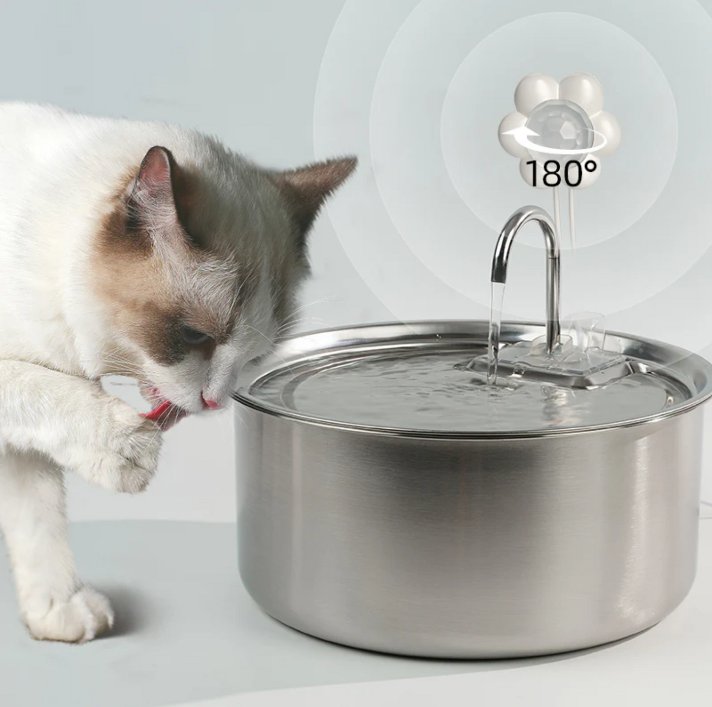 7L Stainless Steel Automatic Pet Water Fountain - {{product.type}} - PawPawUp