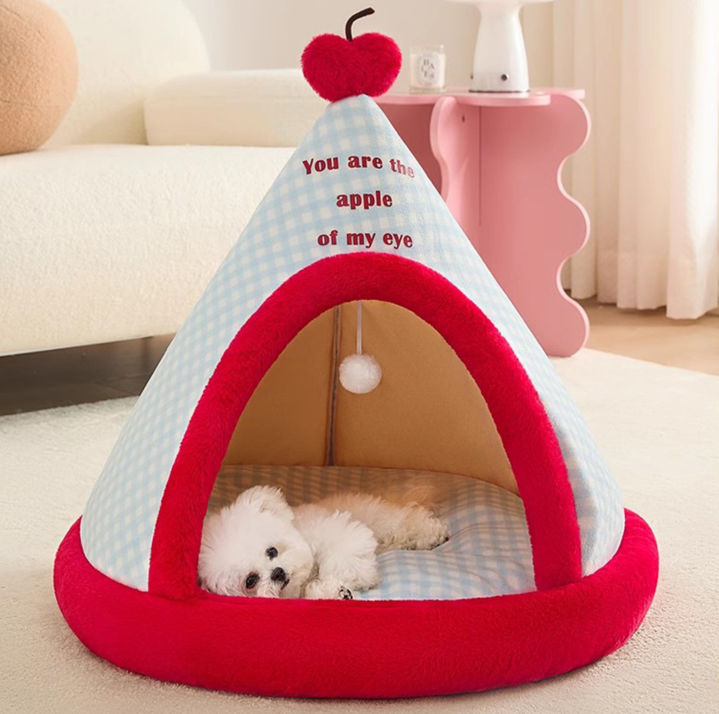 Teepee-Style Enclosed Pet Tent Bed