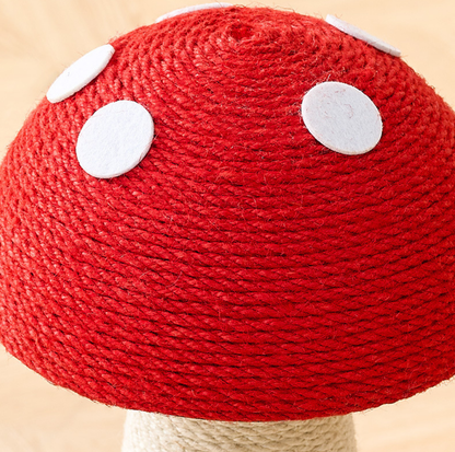 Mushroom Cat Scratch Post with Toy Ball Track