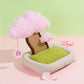 ZeZe Cherry Blossom Multifunctional Cat Bed with Sisal Scratcher and Catnip Toy