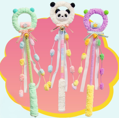 Fluffy Sound Cat Teaser Wand with Bell